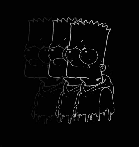 simpsons black and white background.